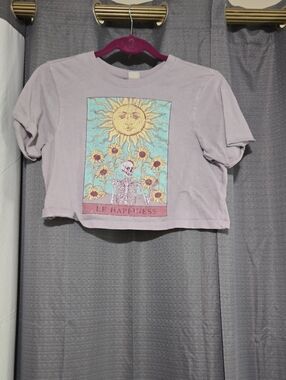 Vibe Lilac Crewneck Tee with Subtle Heather Tone